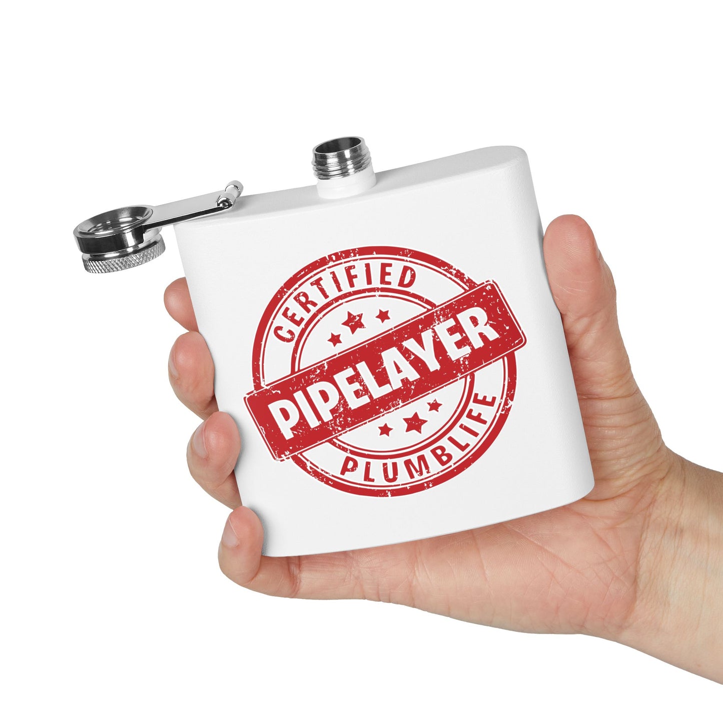 Certified Pipelayer Stainless Steel Flask - 6oz